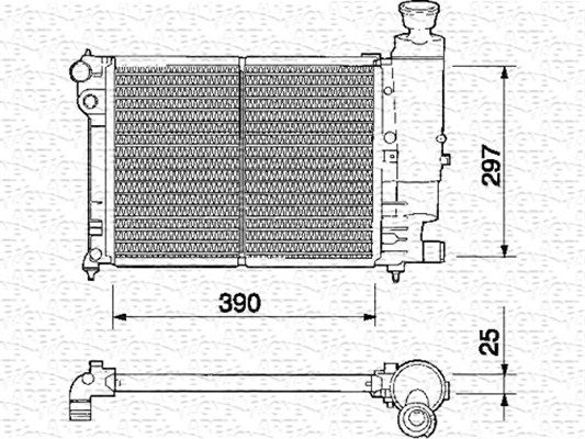 MAGNETI MARELLI Radiators, Motora dzesēšanas sistēma 350213328000